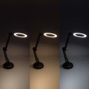Lampka na biurko biurkowa LED z lupą szło powiększające obrotowy wysięgnik 2 sposoby mocowania