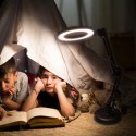 Lampka na biurko biurkowa LED z lupą szło powiększające obrotowy wysięgnik 2 sposoby mocowania