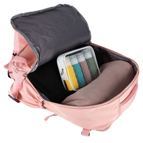 Plecak podróżny turystyczny bagaż różowy 45x30 cm