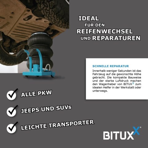 Podnośnik pneumatyczny samochodowy bałwanek niezawodny do warsztatu garażu lewarek podnośnik