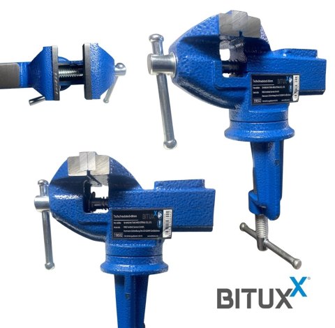 Profesjonalne imadło ślusarskie stołowe 50 mm żeliwne, mocowane na zacisk