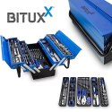 Szkrzynka narzędziowa otwierana kolor niebieski 85 elementów Bituxx