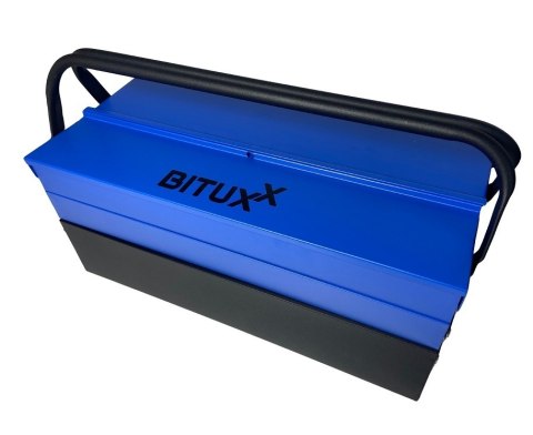 Szkrzynka narzędziowa otwierana kolor niebieski 85 elementów Bituxx