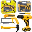 Zestaw Majsterkowicza Wiertarko-Wkrętarka Narzędzia Światła Dźwięki Walizka