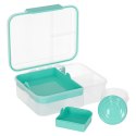 Lunch box śniadaniówka pudełko śniadaniowe z przegródkami dzielone 2200ml miętowe