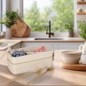 Lunch box śniadaniówka pudełko śniadaniowe z przegródkami dzielone 750ml beżowe