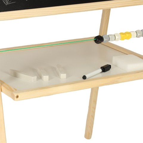 Tablica magnetyczna kredowa dwustronna drewniana liczydło literki 37x48x90cm