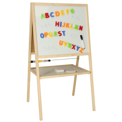 Tablica magnetyczna kredowa dwustronna drewniana liczydło literki 37x48x90cm