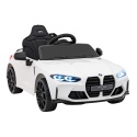 BMW m4 BIAŁY Auto na akumulator EVA Skóra pilot