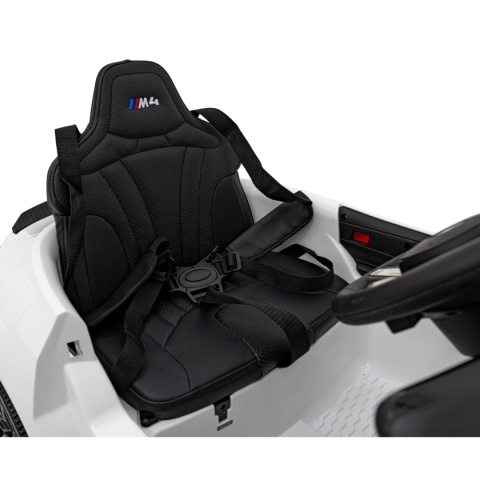 BMW m4 BIAŁY Auto na akumulator EVA Skóra pilot