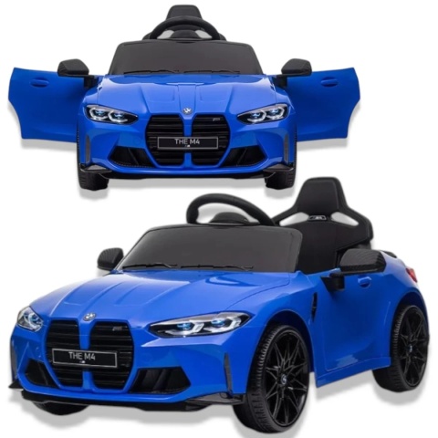 BMW m4 NIEBIESKI Auto na akumulator EVA Skóra pilot