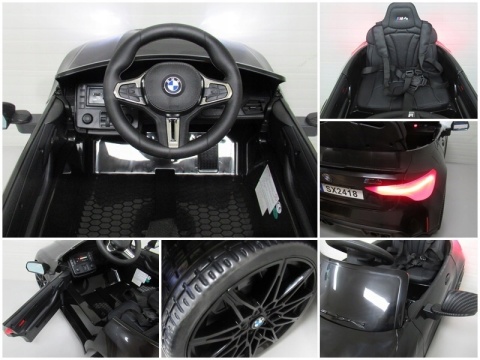 BMW m4 SZARY Auto na akumulator, Pilot, Światła, Muzyka, Koła EVA