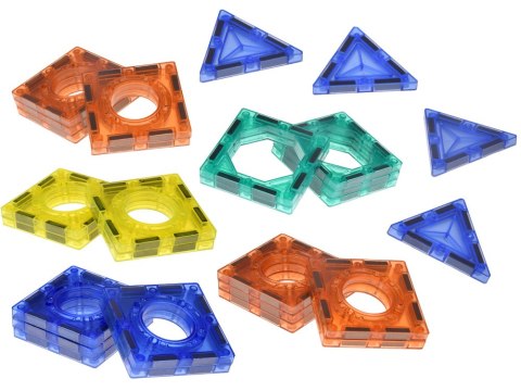 ŚWIECĄCE Klocki magnetyczne 3D - Zbuduj tor kulkowy KULODROM 116-ele ZA5894