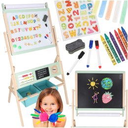 Tablica drewniana LULILO Kredo akcesoria kredy markery magnesy kosze 110cm