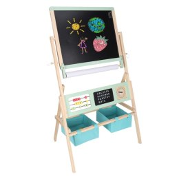 Tablica drewniana LULILO Kredo akcesoria kredy markery magnesy kosze 110cm