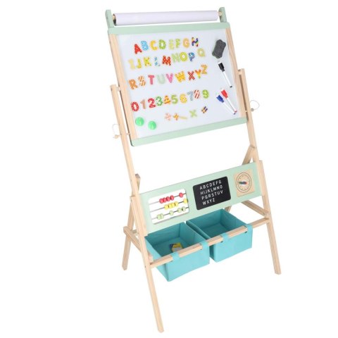 Tablica drewniana LULILO Kredo akcesoria kredy markery magnesy kosze 110cm