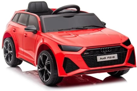 AUDI RS6 GT Czerwony Auto na akumulator EVA Skóra pilot