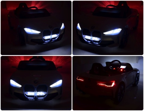 BMW i4 Biały Auto na akumulator EVA Skóra pilot