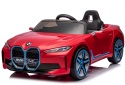 BMW i4 Czerwony Auto na akumulator EVA Skóra pilot