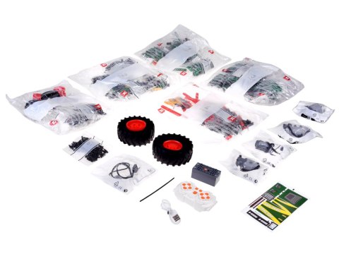 Klocki konstrukcyjne - Zdalnie sterowany TRAKTOR z bronami 1664-ele ZA5798