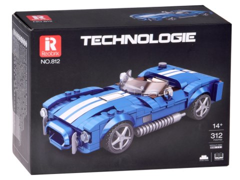 Klocki techniczne Sportowe auto NIEBIESKI klasyczny roadster 312-ele ZA5792