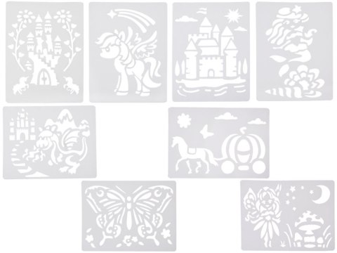 Kreatywny zestaw plastyczny - malowanie pompką pisakami i szablonami ZA5709