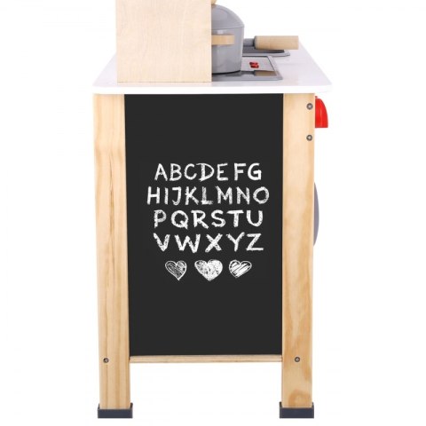 TOOKY TOY Duża Drewniana Kuchnia dla Dzieci 10 el.