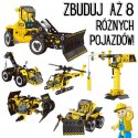 WOOPIE Klocki Konstrukcyjne Zbuduj Pojazdy Budowlane 8 Modeli STEAM
