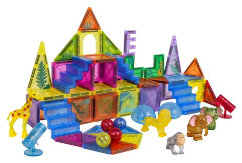 Zestaw Klocków Magnetycznych 3D ZOO 64el.