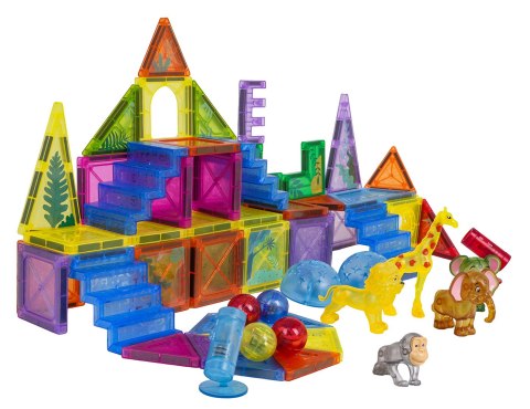 Zestaw Klocków Magnetycznych 3D ZOO 64el.
