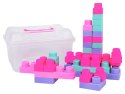 Zestaw Miękkich Klocków 32el. Różowe + Walizka