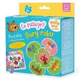 Aksjomat Co pasuje? Pory roku puzzle + książeczka KS0781
