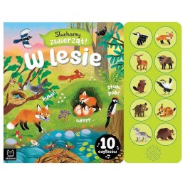 Aksjomat Słuchamy zwierząt! Książeczka z dźwiękami. W lesie. 10 odgłosów KS1033