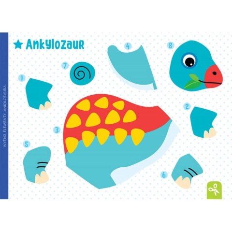 Aksjomat Wycinam, naklejam, rysuję. Dinozaury KS0760