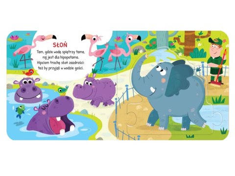 Aksjomat Zwierzęta w zoo. Duże puzzle KS1189