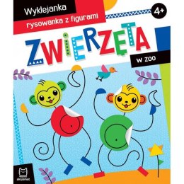 Aksjomat Zwierzęta w zoo. Wyklejanka rysowanka 4+ KS0729