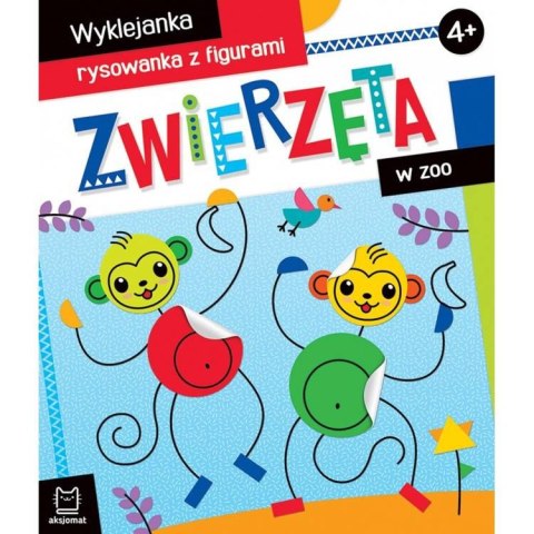 Aksjomat Zwierzęta w zoo. Wyklejanka rysowanka 4+ KS0729