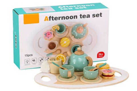Drewniany Zestaw Herbaciany + Akcesoria