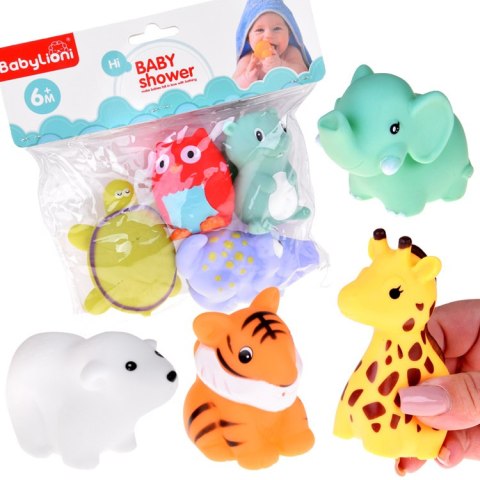 Gumowe Zwierzątka do kąpieli do zabawy w wodzie Zestaw 4-sztuki ZA5816