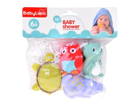 Gumowe Zwierzątka do kąpieli do zabawy w wodzie Zestaw 4-sztuki ZA5816