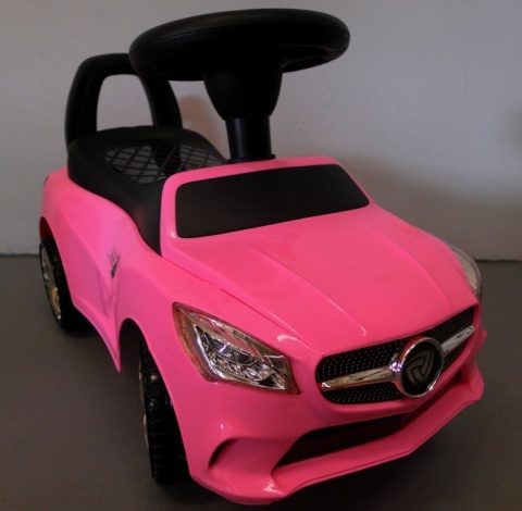 Jeździk Autko dla Dziecka J2 RÓŻOWY - chodzik, muzyka, klakson, światła