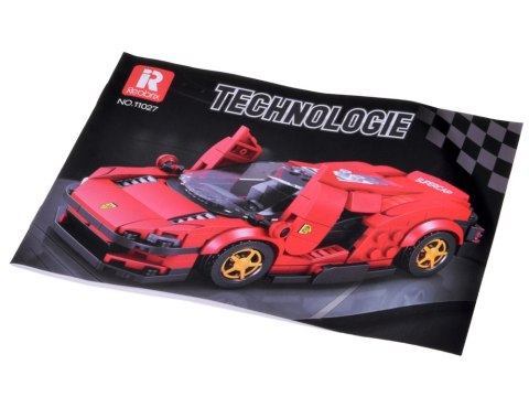 Klocki techniczne Futurystyczne auto CZERWONE drzwi unoszone 275-ele ZA5794