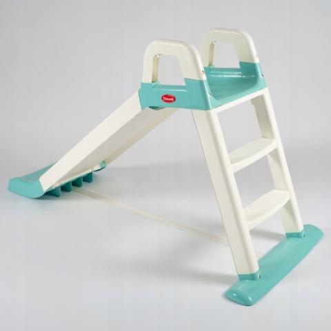 Największa Zjeżdżalnia Ogrodowa dla Dzieci XXL 145cm KREMOWO-MIĘTOWA