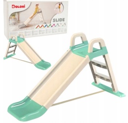 Największa Zjeżdżalnia Ogrodowa dla Dzieci XXL 145cm KREMOWO-MIĘTOWA