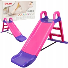 Największa Zjeżdżalnia Ogrodowa dla Dzieci XXL 145cm RÓŻOWO-FIOLETOWA