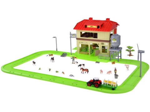 SERIA ZWIERZĘTA FARMA Stodoła z drogą + traktor, figurki i akcesoria ZA5687