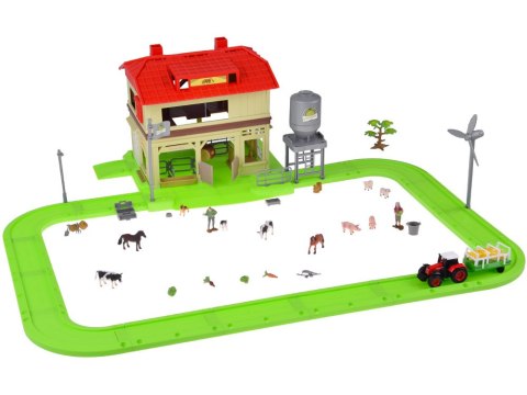 SERIA ZWIERZĘTA FARMA Stodoła z drogą + traktor, figurki i akcesoria ZA5687