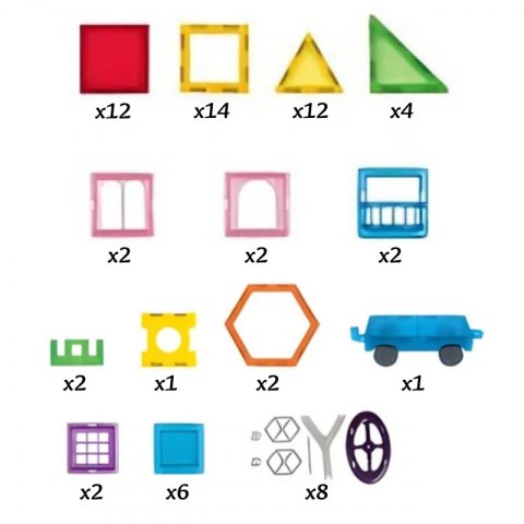 WOOPIE Klocki Magnetyczne 3D Edukacyjne Neodymowe Panele Dla Dzieci