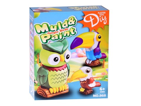 Zestaw kreatywny DIY - uformuj i pomaluj kolorowe Ptaki Dżungli ZA5756