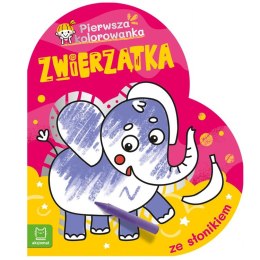 Aksjomat Zwierzątka. Kolorowanka ze słonikiem KS1184